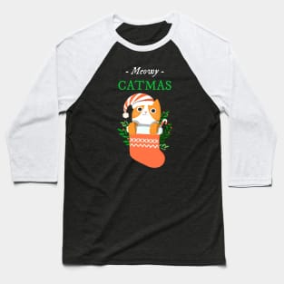 Meowy Catmas! Baseball T-Shirt